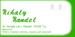 mihaly mandel business card